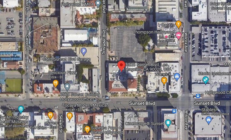 6525 W Sunset Blvd,Los Angeles,CA,90028,US Los Angeles,CA